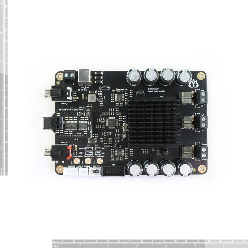 2 x 50W + 100W 2.1 Channels SPDIF TOSLINK+DSP Amplifier Board - TSA7800D